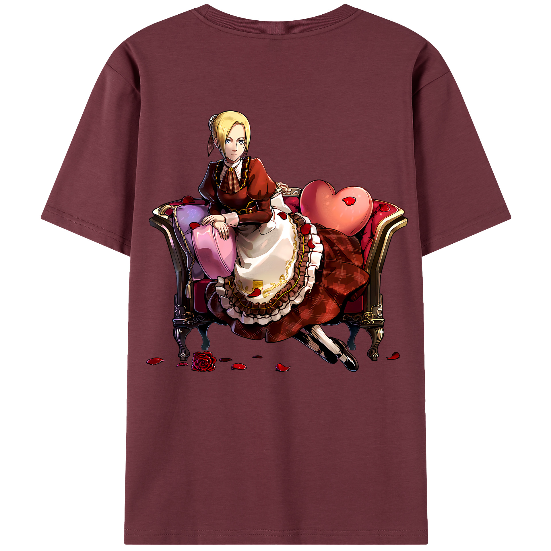 （画像用） 進撃の巨人 アニ・レオンハート Attack on Titan Annie Leonhart 綿100％半袖Tシャツ（背面プリント）